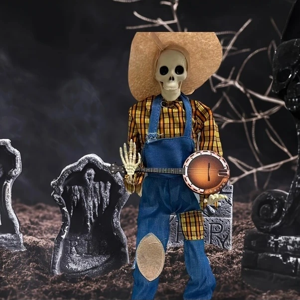 Trendooze Sarı Düello Banjo İskeletleri Ülke Müzik Dans Dekoru, Hareketli Parti Oyuncak