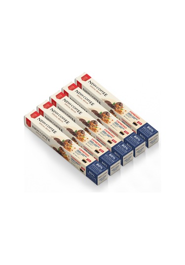Nish Coffee Karamel Aromalı Kapsül Kahve 5'li Set 50 Adet - 50 Adet Kapsül Kahve