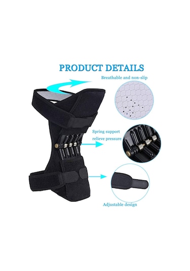 1 Çift Diz Eklemi Spor Güçlendirici Diz Tırmanma Koruma Desteği Dişli Fitness Diz Pedleri Çok Renkli