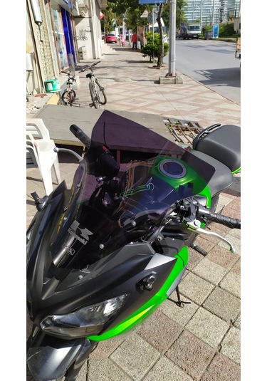 2012-16 Kawasaki Er6f Ön Cam Koyu Füme Zeus 4 MM 46 CM