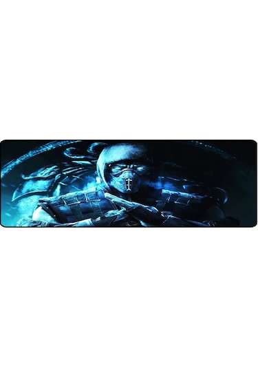 Alkese 70x30 Cm Subzero Desenli Dikişli Kaydırmaz Tabanlı Oyuncu Mouse Pad
