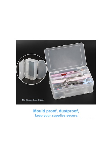 Reedark Pp Malzeme Nagel Çalışma Kutusu, İki Katlı Şeffaf Kapaklı, Tüm Nagel Aletlerini Ve Kozmetikleri Güvenli Saklama Kutusu