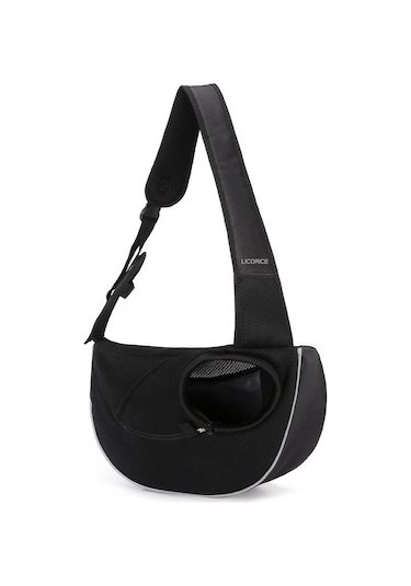 Licorice Pet Seyahat Omuz Çantası Cep Telefonu Saklama Alanıyla - Büyük