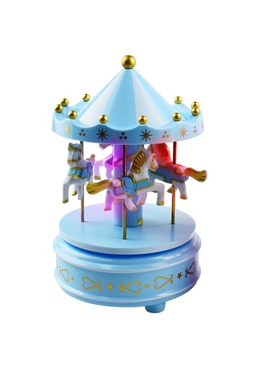 Atlıkarınca Müzik Kutusu Led Işık Renk Değiştiren 4 Atlı Dönen Bebek Müzikal Oyuncak Noel leri Doğum Günü leri Kızlar Çocuklar Çocuklar Kız Arkadaşlar