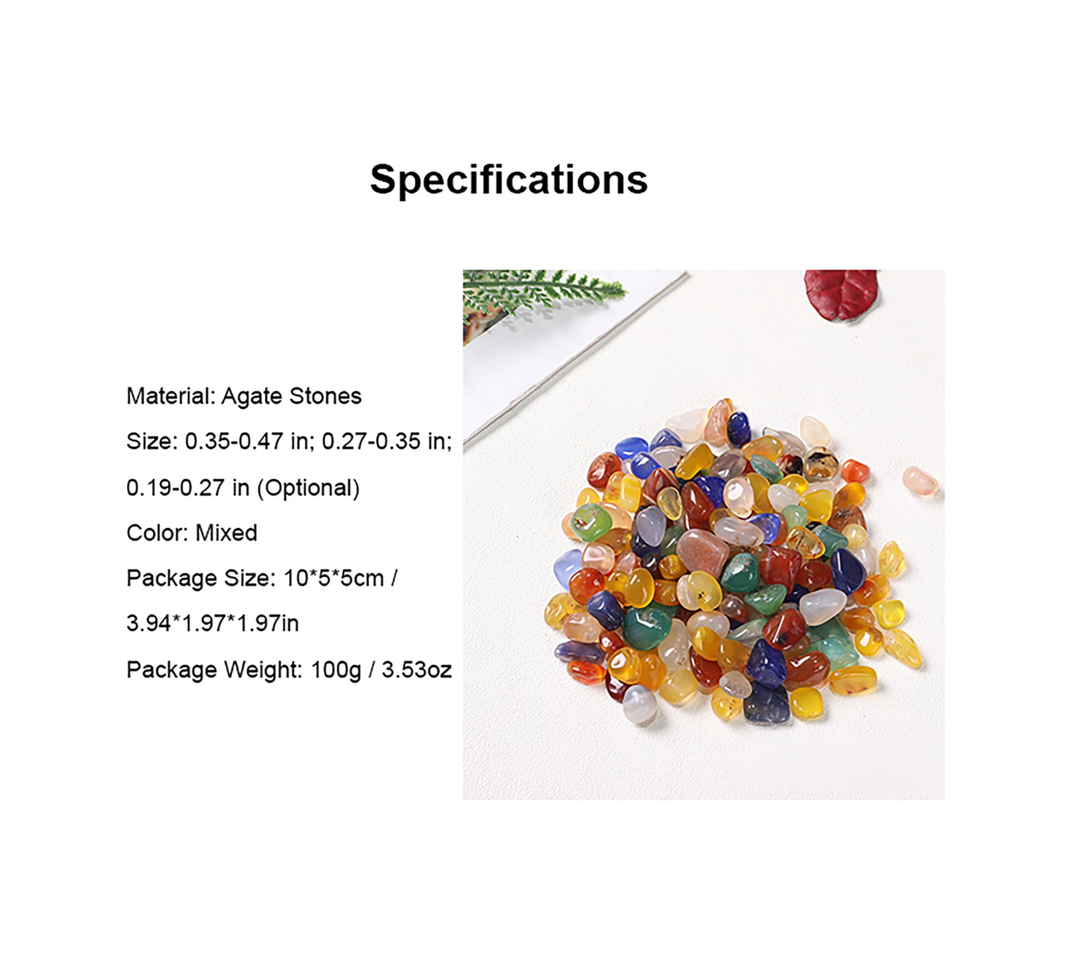 Neevoyu 100g Doğal Ahenk Taşları, 5-7mm Parlatılmış Renkli Kırıklar, Akvaryum Dekorasyonu Ve Dıy İçin Kullanıma Uygun