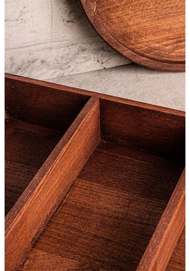 Snippy Holdy Küçük - Çekmece İçi Kaşıklık Kepçelik Düzenleyici 3 Bölmeli Çekmecelik Ahşap