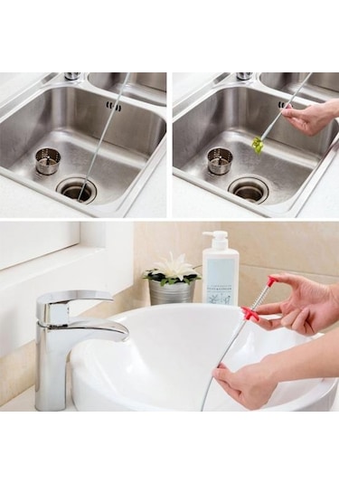 Bükülebilir Lavabo Temizleme Kanca Kanalizasyon Tarama Aracı Mutfak Bahar Boru Saç Çıkarıcı