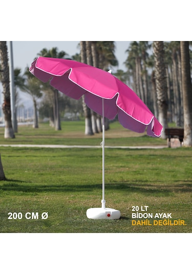 Pembe Plaj Şemsiyesi 200 Cm Ø