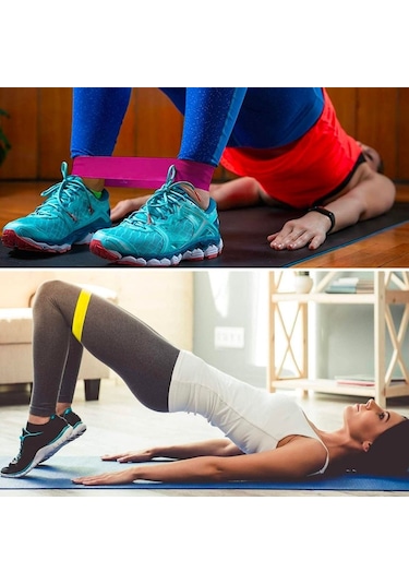 Buffer 5'li Egzersiz Direnç Bant Seti Pilates Crossfit Ekipmanları