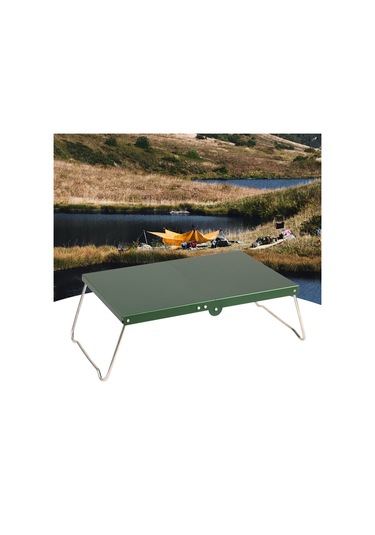 Halın Alüminyum Alaşımlı Mini Katlanır Masa Piknik Barbekü Masa - Gri