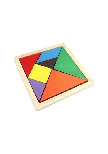 Ahşap Tangram 16x16cm