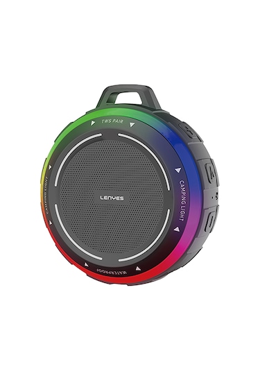 Lenyes S223 Rgb Işıklı Askı Aparatlı Mini Bluetooth Speaker Hoparlör V5.3 Siyah