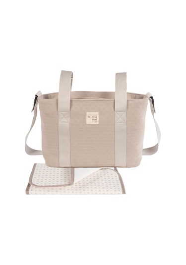 Walking Mum Eco Mum Crossbody Bebek Bakım Çantası Apricot Bej