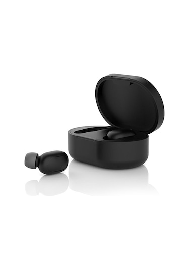 Honmex Xiaomi Redmi Airdots Gençlik Editiyonu İçin Silikon Korumalı Kılıf - Şok Ve Çizik Koruması, 8 Renk Seçeneği, Siyah Siyah