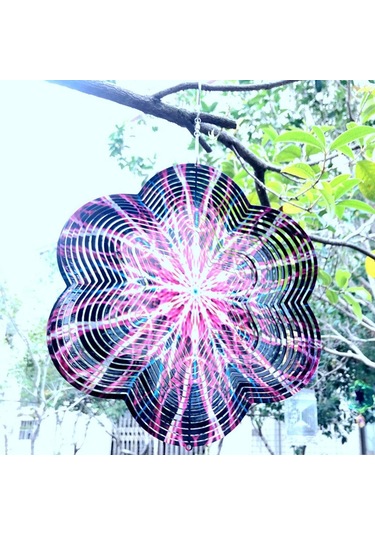 Suntek Yard Home Patio 22x33cm Için Wind Spinner 3d Paslanmaz