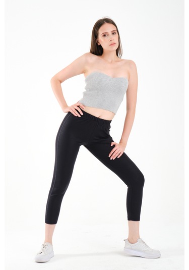 Varak Baskılı Tayt Koyu Lacivert