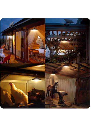 Güneş Enerjili Su Geçirmez 2 Ampullu Sarkıt Bahçe- Çardak Aydınla