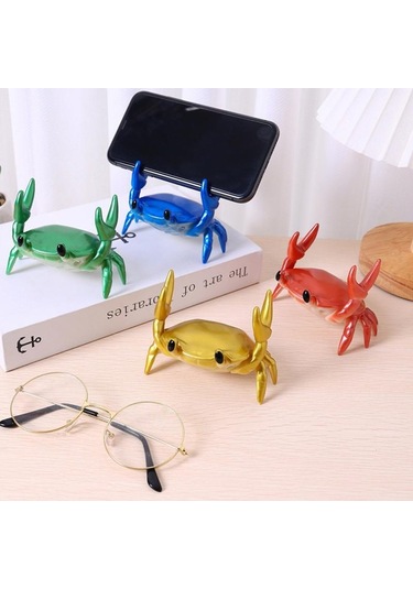 Mavi Vaorlo Sevimli Yengeç Tutucu Akıllı Telefon Pan Gözlük Telefon Tutucu Masası Standı Yaratıcı Braketi Canlı Film İzle