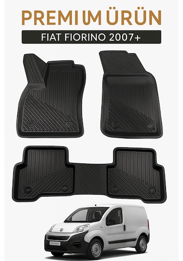 Fiat Fiorino 2007-2023 Uyumlu 3d Oto Paspas Premium