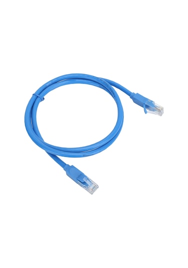 Fosenze 1m Uzunlukta Cat.6 Rj45 Ağ Kablosu - Gigabit Hızlı Veri Aktarımı, 8 Çekirdekli, Elektromanyetik Etkilere Dayanıklı, Mavi