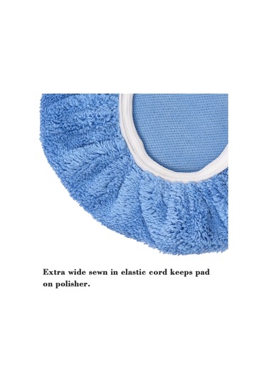 Konesam Mavi Yumuşak Kürk 6'lı Araba Cila Bezi Seti 16cm