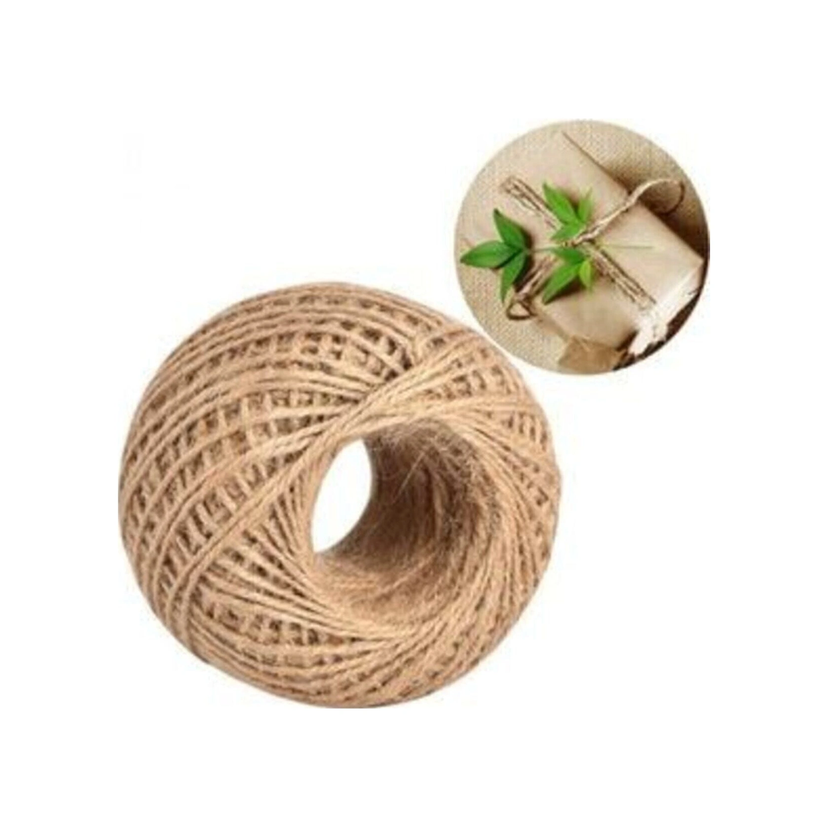 2 Adet Hasır Jüt Ip 100 Gr Keten Ipi, Hasır Ip, Halat Ip, Çuval Ip Süsleme Ipi Jüt Ipi