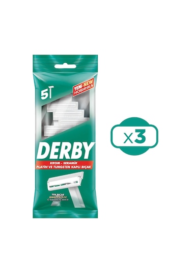 Derby Tek Bıçaklı 5 Li Poşet X 3 Adet