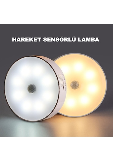 Dailylink Usb Şarjlı Gece Lambası Iki Renkli Pır Hareket Sensörlü
