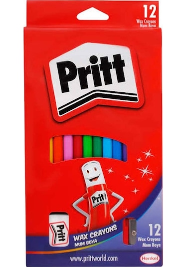 Pritt Mum Pastel Boya Crayon Karton Kutu Silinebilir 12 Renk  1433