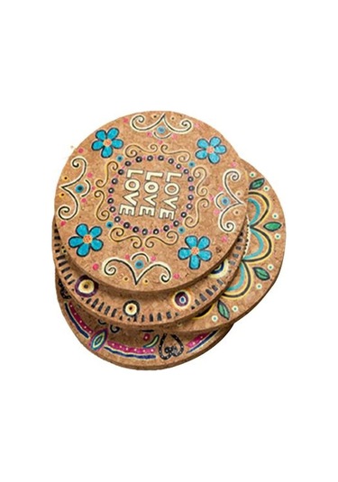 4 Adet İçecek Yalıtım Doğal Bardak Yuvarlak Isı Mat Mantar Bardak Masa Dekoru Diğer