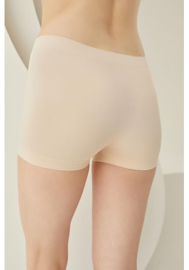 6 Adet Nbb Bayan Dikişsiz Mini Şort Külot Boxer 2008 Ten