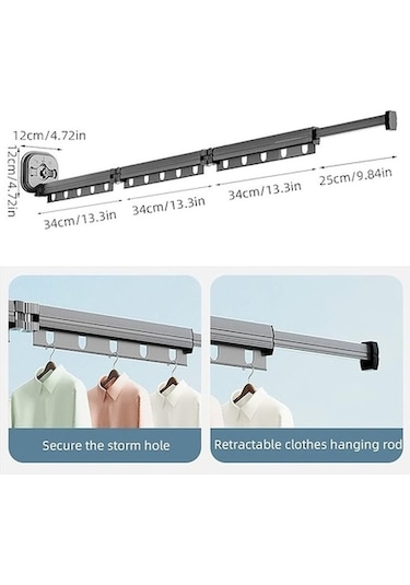 Besthome1 Pratik Katlanır Vakumlu Çamaşır Kurutma Askısı 180/360 Derece, Uzun Ömürlü, Dayanıklı Gri