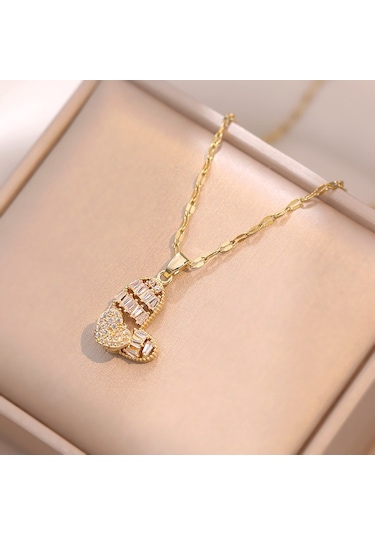 Bayan Kolye: Moda Estetiği Titanyum Çelik Kolye No.36 Çok REnkli