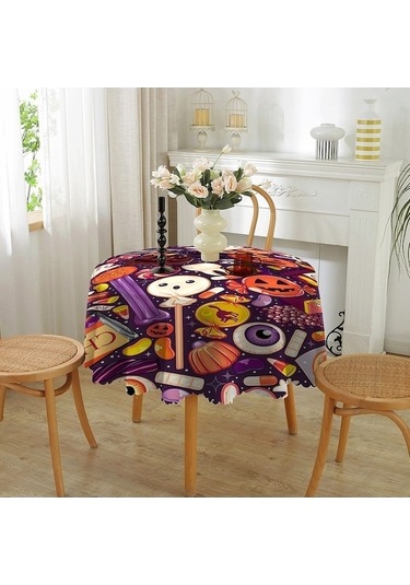 Yuvarlak Yuvarlak Yeni Xıxun Ve Su Otuz Örtüsü Noel Masa İki Geçirmez Dayanıklı Aşınmaya Lq Açık Mor - 0.80 X 100 Açık Mor