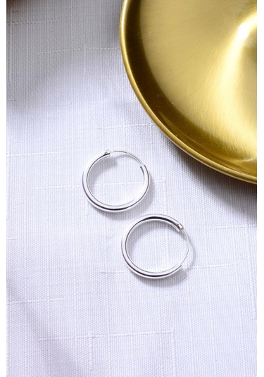 925 Ayar Gümüş Trend Halka Küpe 2mm - 20mm Gümüş