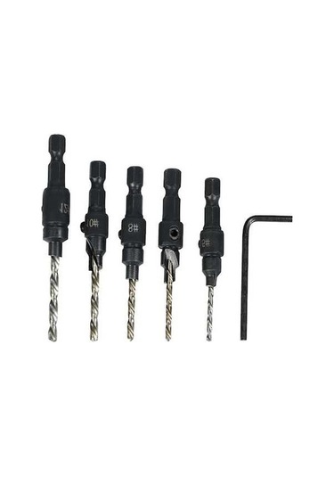 Diğer 5'li Hss Konik Matkap Uç Seti - Ahşap Ve Metal İçin 1/4 Altıgen Şank