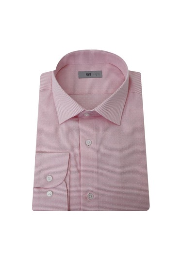 Uki Pembe Slim Fit Uzun Kol Gömlek Pembe