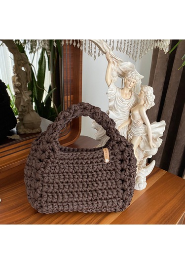 kahverengi Yazlık Mini Kadın El Çantası Kahverengi