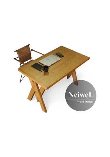Neiwel Asur Doğal Ahşap Çalışma Ve Ofis Masası-70cm-200cm Açık Ceviz