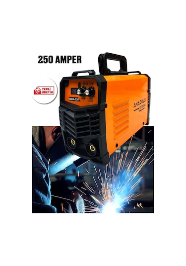 Anadolu Strong Bakır Sargı 250 Amper Dijital Gösterge Çift Kart Soğutma Kaynak Makinesi Yerli Üretim