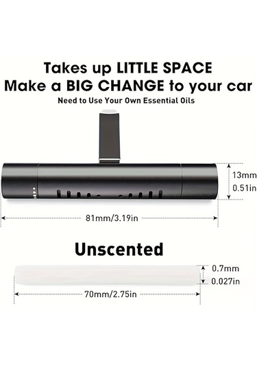Pratikus Şık Aromaterapi Araç Kokusu Klipsli, Kokulu Çubuklu, P