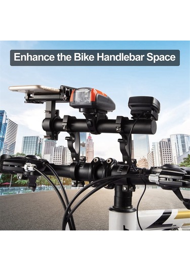 25 Cm Siyah Tüp Bisiklet Gidon Genişletici Dağ Bisikleti Bisiklet Far Raf Braketi Lamba El Feneri Tutucu Yurt Dışından A