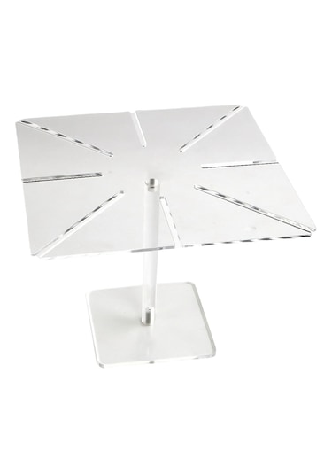 Suntek Akrilik Şeffaf Kek Tutucu Şeker Masa Ekran Tatlı