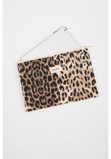 Estrella Paris Nobel Tablet Çantası Kılıfı Leopar 11 İnç 31 X 21 Cm