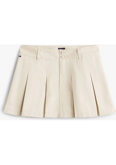 Tommy Hilfiger Tjw Mini Pileli Kadın Bej Etek Dw0dw22065aby Bej