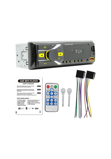 Teltree Oto Mp3 Çalar: Bluetooth, Usb/tf Kart Destekli, Fm Radyo, App Araç Konumlandırma, Sesli Asistan, Renkli Işık Ve Kumanda - Siyah