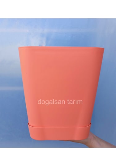 8,8 Lt Safir Saksı Kare Saksı Dekoratif Saksı Renkli Çiçek Saksı