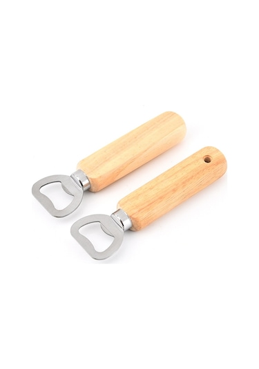 Ahşap Saplı Şişe Açacağı Çok Renkli