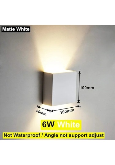 My Topped Ip65 Su Geçirmez 6w/12w Led Duvar Lambası - Modern Alüminyum Bahçe & Sundurma Işıkları Mavi