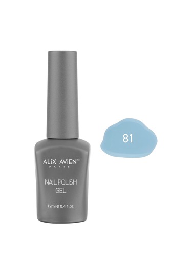 Alix Avien Bebek Mavi Kalıcı Oje 81-yoğun Renk Veren Jel Oje 12 Ml-nail Uv Gel Polish 81